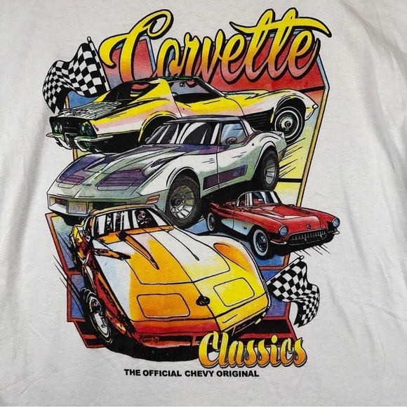 Chemistry Shirt Mens 3XL White Corvette Classics Graphic Crewneck Official Chevy - Picture 3 of 6